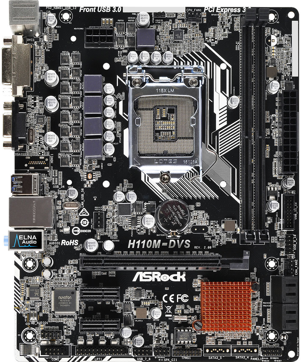 Asrock H110M-DVS R2.0 - Motherboard Specifications On